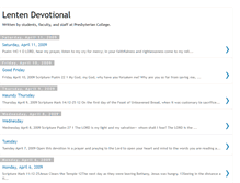 Tablet Screenshot of pclentendevotional.blogspot.com