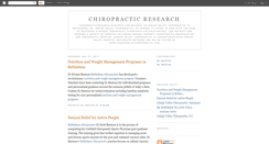 Desktop Screenshot of chiropracticresearch.blogspot.com