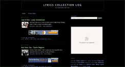 Desktop Screenshot of lyrics-collection-log.blogspot.com