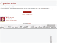 Tablet Screenshot of oquedizersobre.blogspot.com