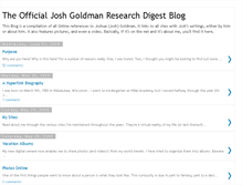 Tablet Screenshot of joshgoldmandigest.blogspot.com