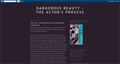 Desktop Screenshot of dangerousbeauty-theactorsprocess.blogspot.com