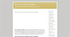 Desktop Screenshot of brownleatherhandbaginfo.blogspot.com