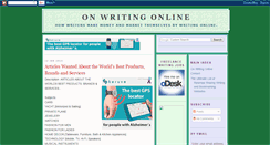 Desktop Screenshot of on-writing-online.blogspot.com