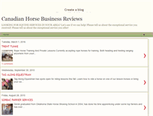 Tablet Screenshot of canadianhorsereviews.blogspot.com