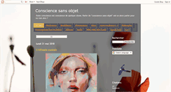Desktop Screenshot of consciencesansobjet.blogspot.com