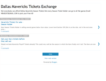 Tablet Screenshot of mavsticket.blogspot.com