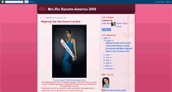 Desktop Screenshot of mrsrioranchoamerica2009.blogspot.com