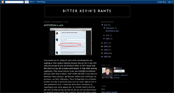 Desktop Screenshot of bitterkevinsrants.blogspot.com