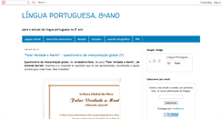 Desktop Screenshot of linguaportuguesa8ano.blogspot.com