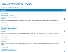 Tablet Screenshot of linguaportuguesa8ano.blogspot.com