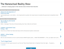 Tablet Screenshot of homeschoolrealityshow.blogspot.com