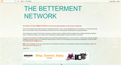 Desktop Screenshot of bettermentnetwork.blogspot.com