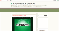 Desktop Screenshot of entrepreneurinspiration.blogspot.com