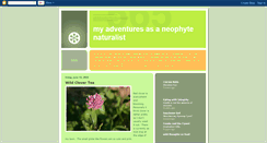 Desktop Screenshot of neophytenaturalist.blogspot.com