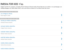 Tablet Screenshot of parshaforkids.blogspot.com