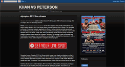 Desktop Screenshot of khanvspeterson-livestream.blogspot.com