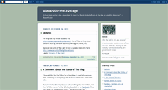 Desktop Screenshot of alexandertheaverage.blogspot.com