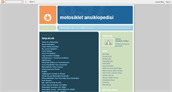 Desktop Screenshot of motoransiklopedisi.blogspot.com