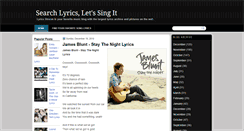 Desktop Screenshot of lyricstream.blogspot.com