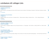 Tablet Screenshot of coimbatore-collegelist.blogspot.com
