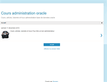 Tablet Screenshot of cours-dba-oracle.blogspot.com