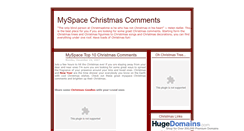 Desktop Screenshot of myspacechristmascomments.blogspot.com