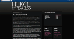 Desktop Screenshot of fiercefitfearless.blogspot.com