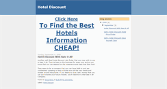 Desktop Screenshot of hoteldiscountinfomation.blogspot.com