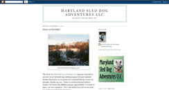 Desktop Screenshot of marylanddogsledding.blogspot.com