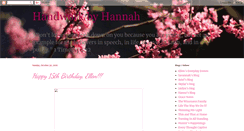 Desktop Screenshot of handworkbyhannah.blogspot.com