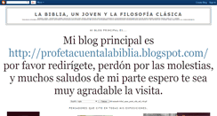 Desktop Screenshot of labibliaunjovenylafilosofiaclasica.blogspot.com