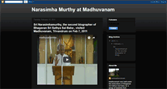 Desktop Screenshot of narasimhamurthy-madhuvanam.blogspot.com
