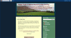 Desktop Screenshot of happytrailsnaturalhorse.blogspot.com