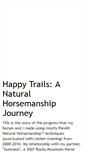 Mobile Screenshot of happytrailsnaturalhorse.blogspot.com