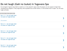 Tablet Screenshot of donotlaugh-yugawara.blogspot.com
