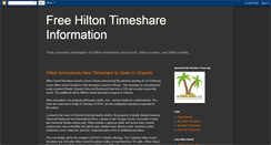 Desktop Screenshot of hilton-timeshares.blogspot.com