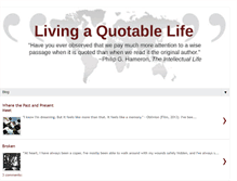 Tablet Screenshot of livingaquotablelife.blogspot.com