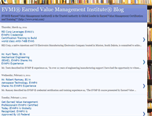 Tablet Screenshot of earnedvaluemanagementinstitute.blogspot.com