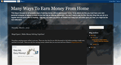 Desktop Screenshot of earnmoneyinanyways.blogspot.com