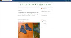 Desktop Screenshot of littlegreenknittingblog.blogspot.com