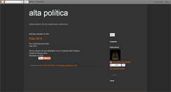 Desktop Screenshot of blogaltapolitica.blogspot.com