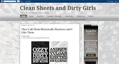 Desktop Screenshot of cleansheetsanddirtygirls.blogspot.com