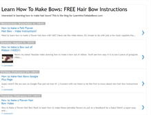 Tablet Screenshot of learnhowtomakebows.blogspot.com