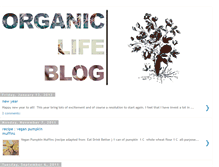 Tablet Screenshot of organiclifeblog.blogspot.com