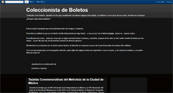 Desktop Screenshot of coleccionistadeboletos.blogspot.com