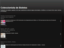 Tablet Screenshot of coleccionistadeboletos.blogspot.com