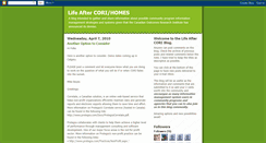 Desktop Screenshot of lifeaftercori.blogspot.com