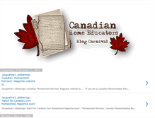 Tablet Screenshot of canadianhomeeducatorscarniva.blogspot.com