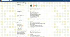 Desktop Screenshot of monex-christiansonglyrics.blogspot.com